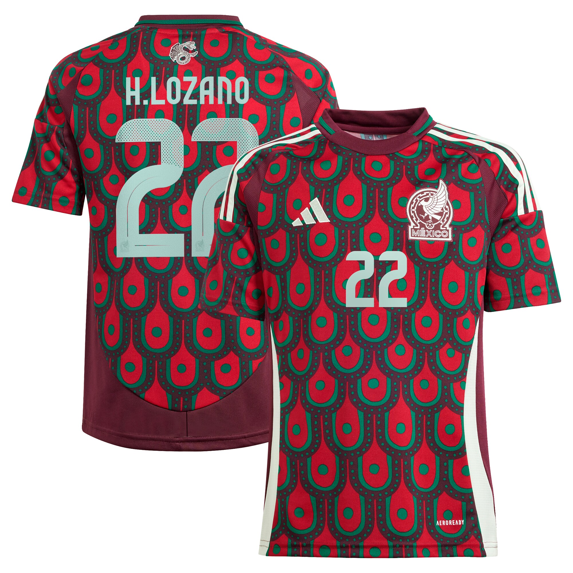hirving lozano mexico national team adidas youth 2024 home replica player jersey – green Collection | Australia Football Jerseys And World Cup Kits