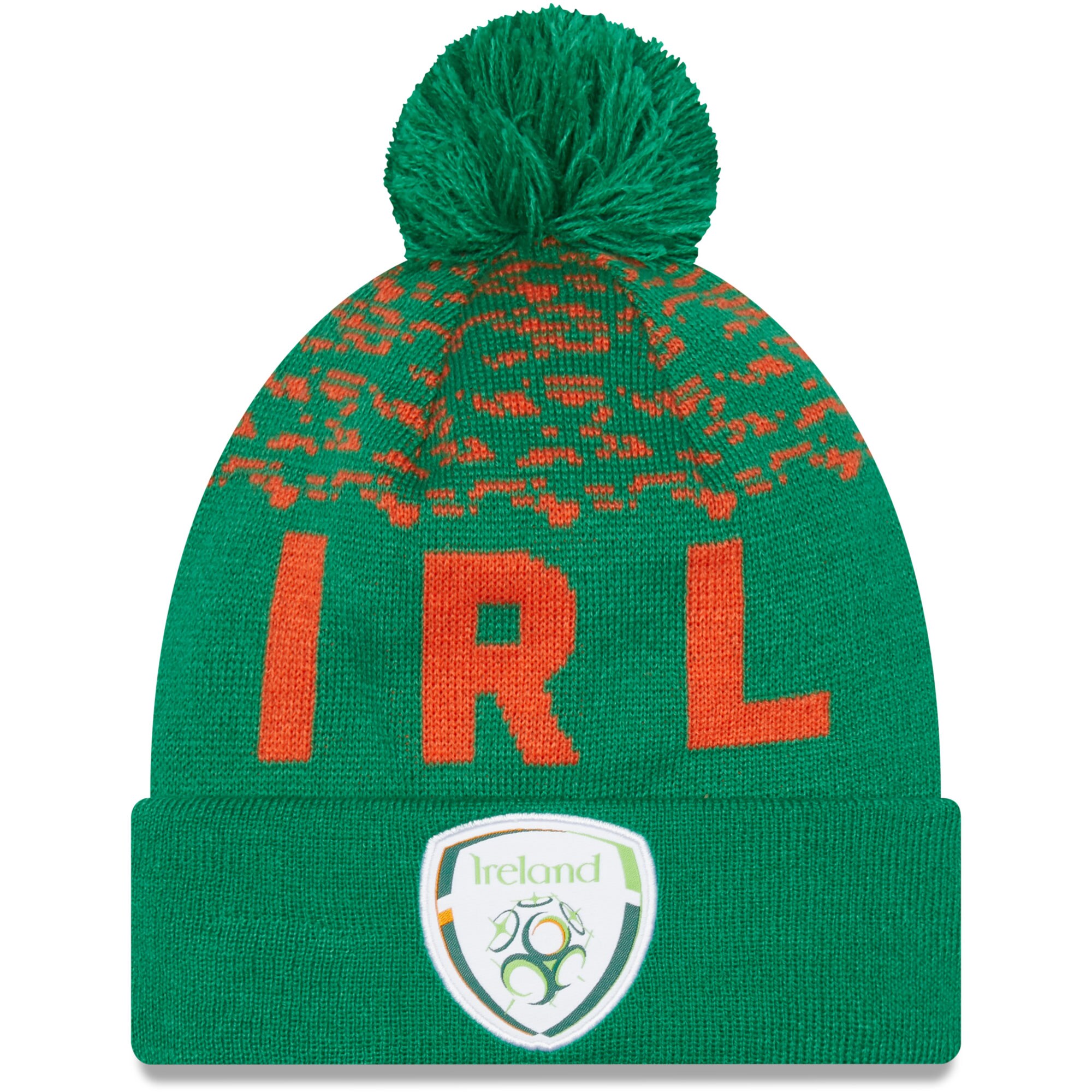 ireland national team new era marl cuffed knit hat with pom – green Collection | Australia Football Jerseys And World Cup Kits