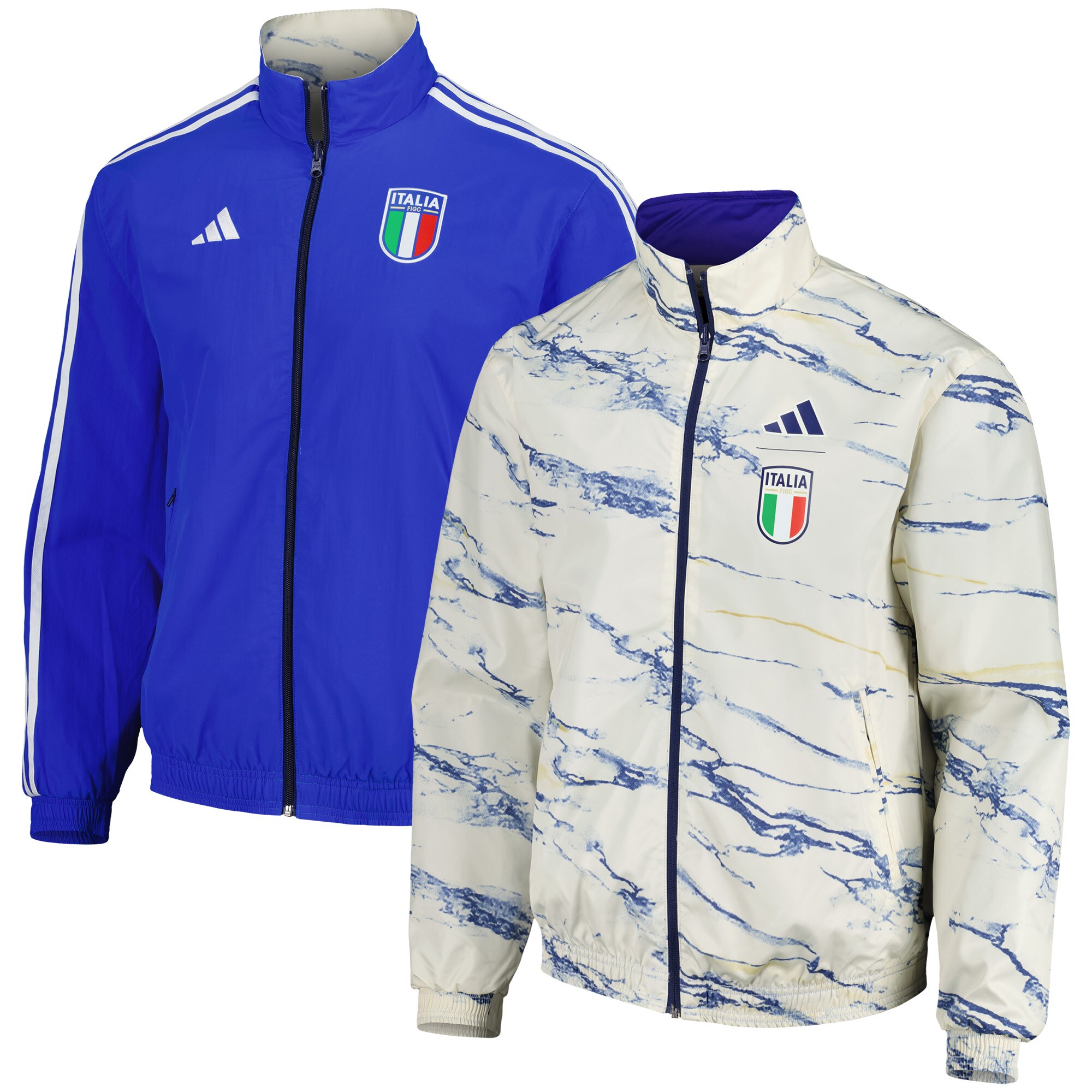 italy national team adidas team logo anthem reversible full-zip jacket – white Collection | Australia Football Jerseys And World Cup Kits
