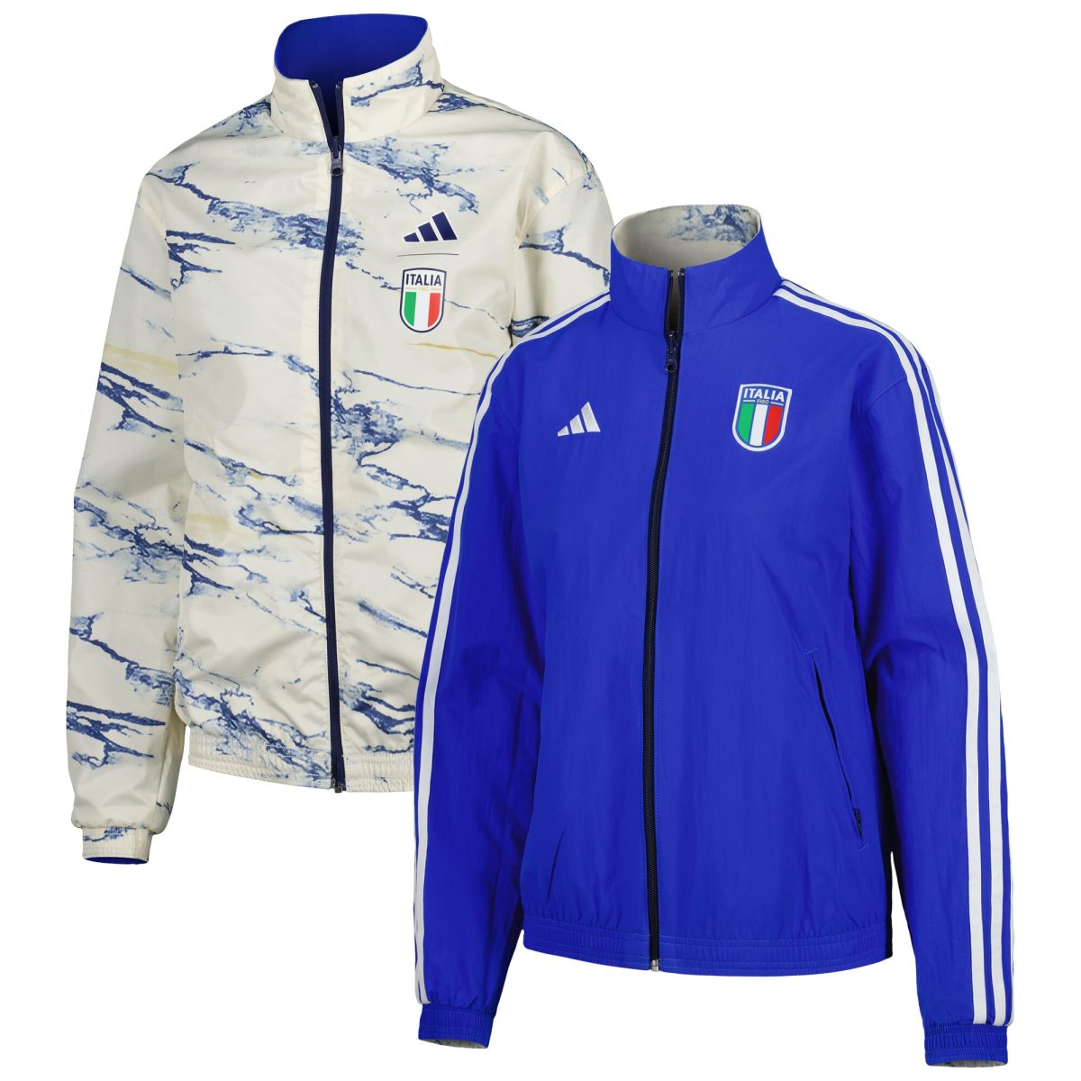 italy national team adidas womens anthem reversible full-zip jacket – blue Collection | Australia Football Jerseys And World Cup Kits