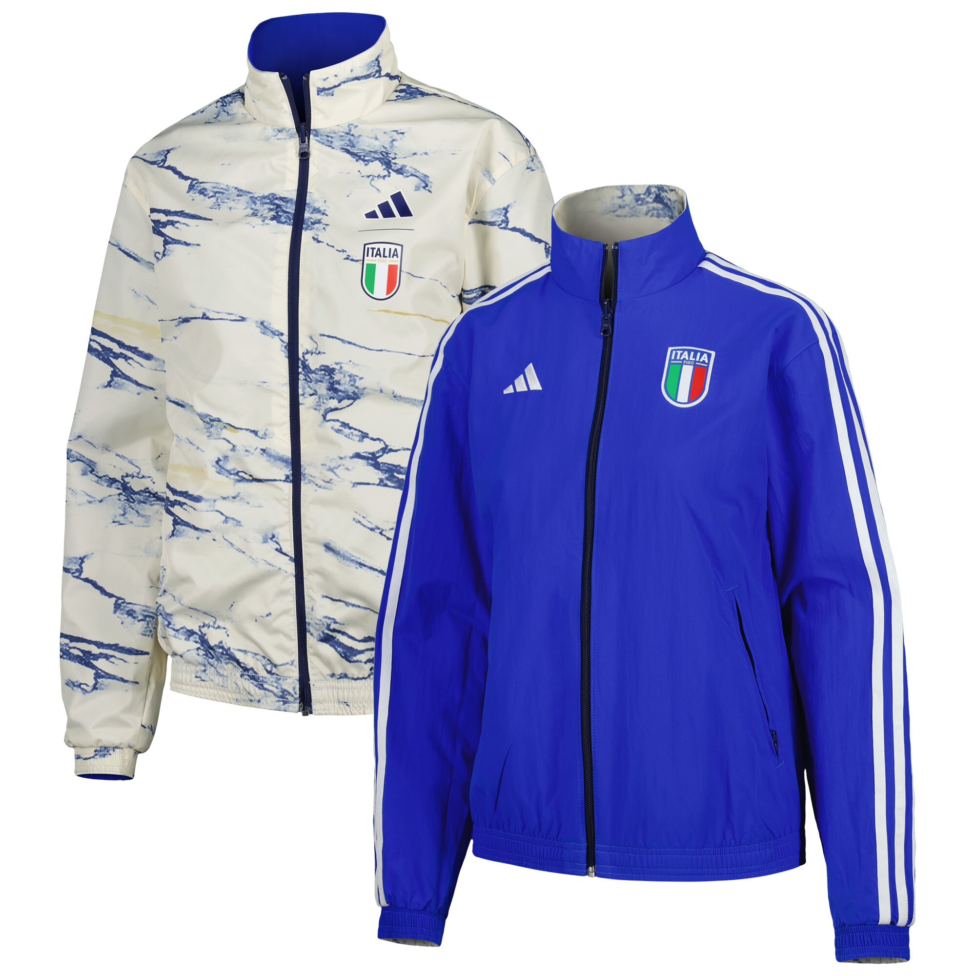 italy national team adidas womens anthem reversible full-zip jacket – blue Collection | Australia Football Jerseys And World Cup Kits