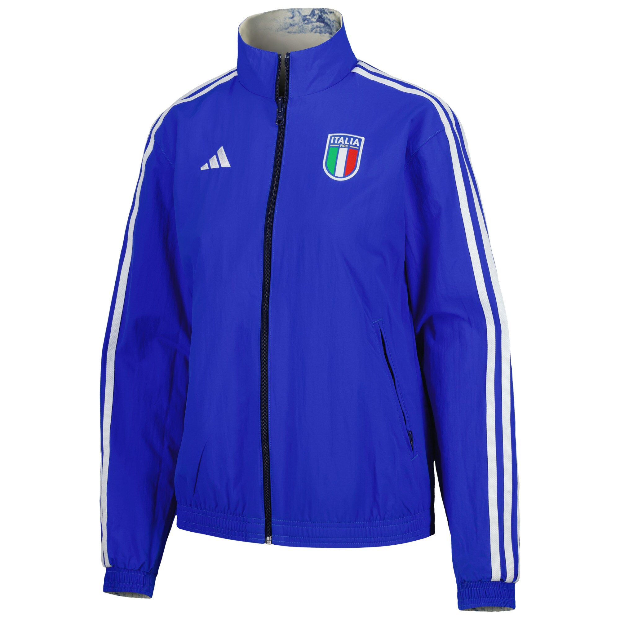 italy national team adidas womens anthem reversible full-zip jacket – blue Collection | Australia Football Jerseys And World Cup Kits