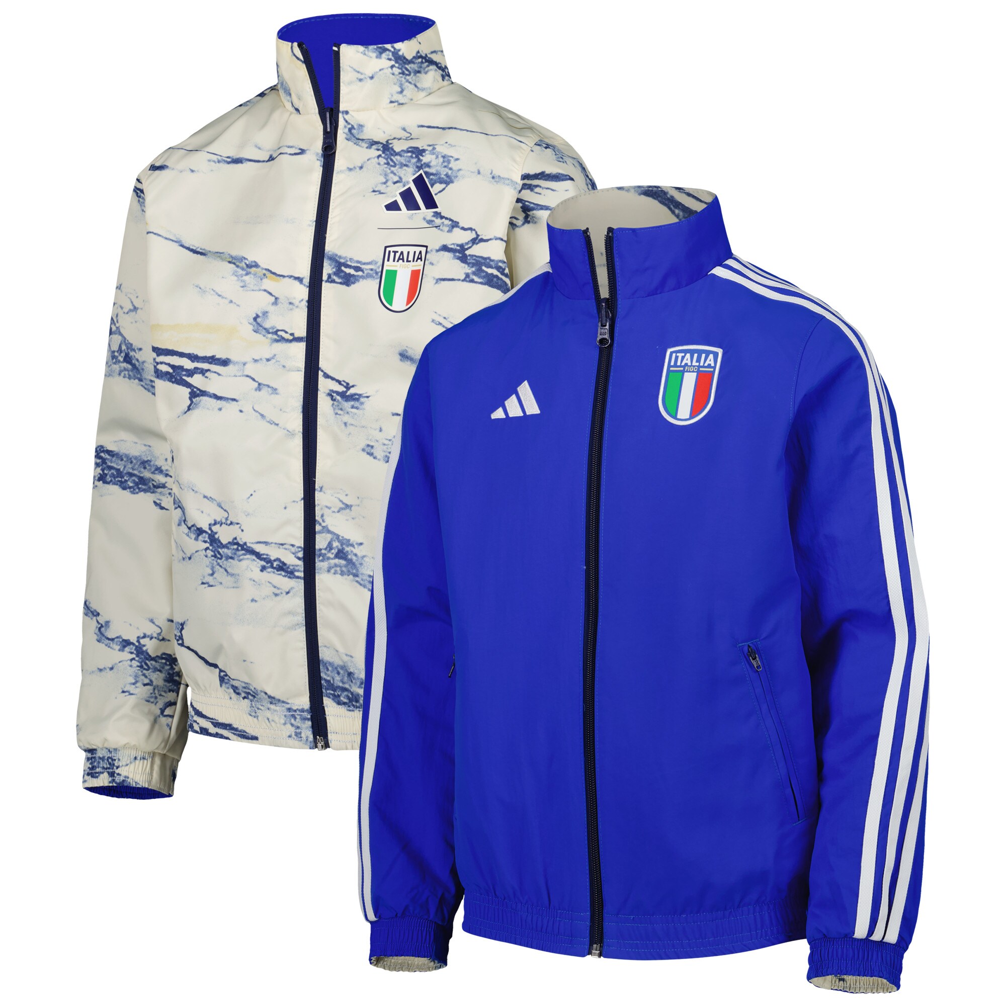 italy national team adidas youth team anthem reversible full-zip jacket – blue Collection | Australia Football Jerseys And World Cup Kits