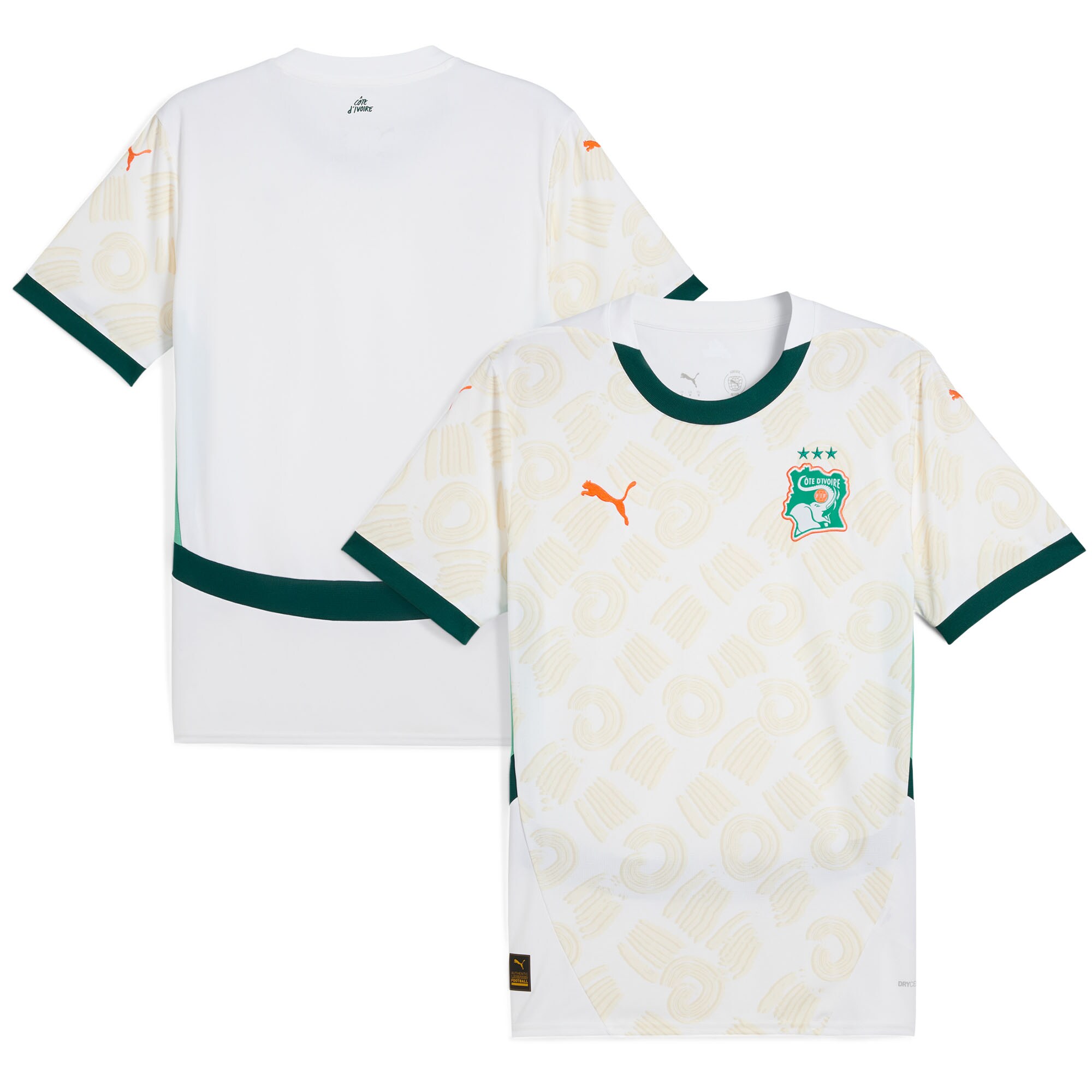 ivory coast national team puma 2025 away replica jersey – white Collection | Australia Football Jerseys And World Cup Kits