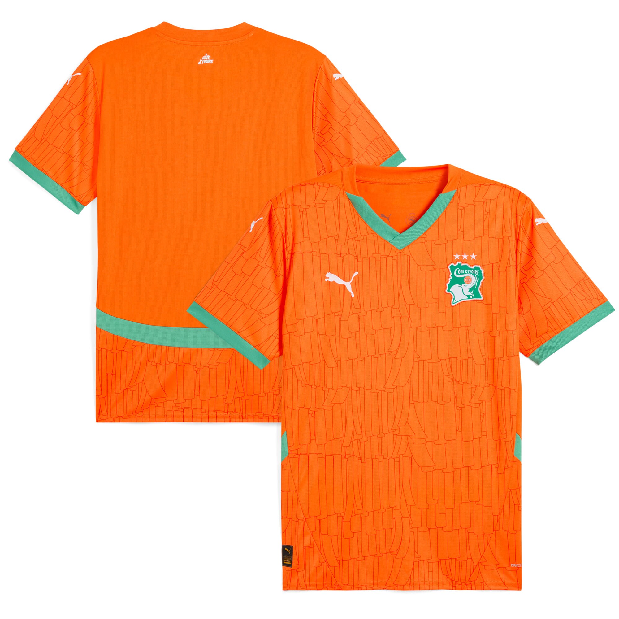 ivory coast national team puma 2025 home replica jersey – orange Collection | Australia Football Jerseys And World Cup Kits