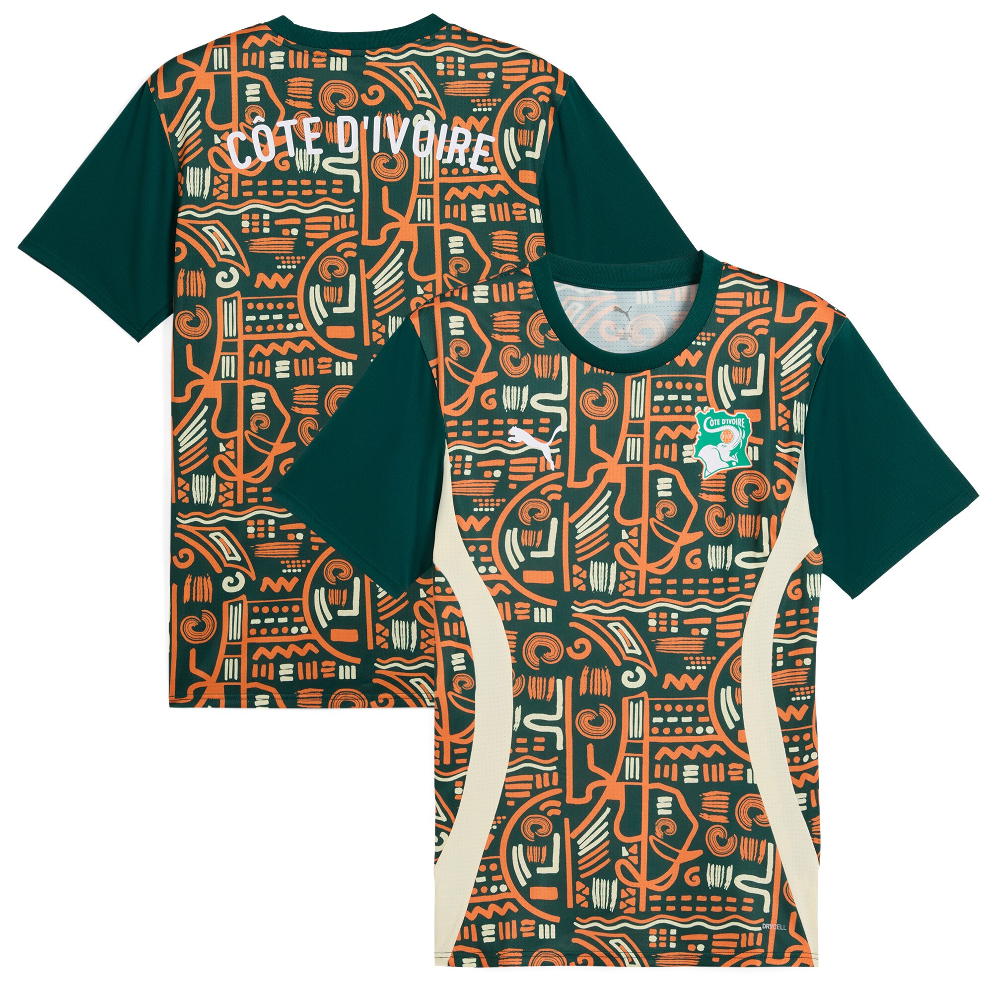 ivory coast national team puma 2025 pre-match jersey – green Collection | Australia Football Jerseys And World Cup Kits