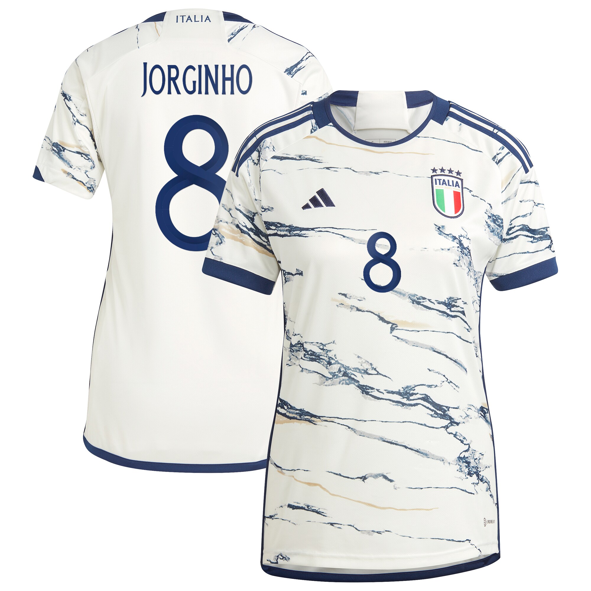 jorginho italy national team adidas womens 2023 away replica jersey – white Collection | Australia Football Jerseys And World Cup Kits