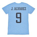 julián Álvarez argentina national team 1863fc player retro tri-blend t-shirt – light blue Collection | Australia Football Jerseys And World Cup Kits