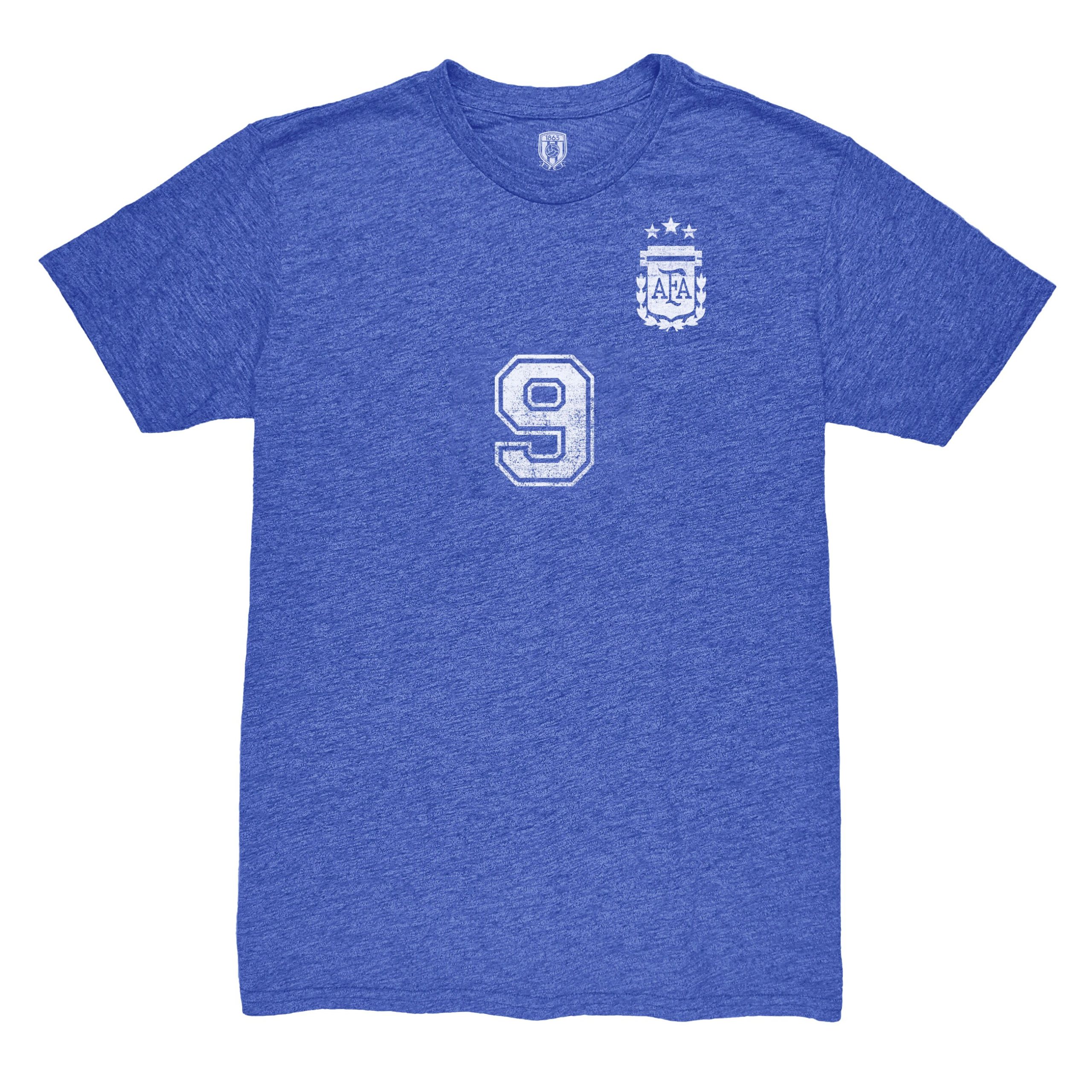 julián Álvarez argentina national team 1863fc retro name  number tri-blend t-shirt – blue Collection | Australia Football Jerseys And World Cup Kits