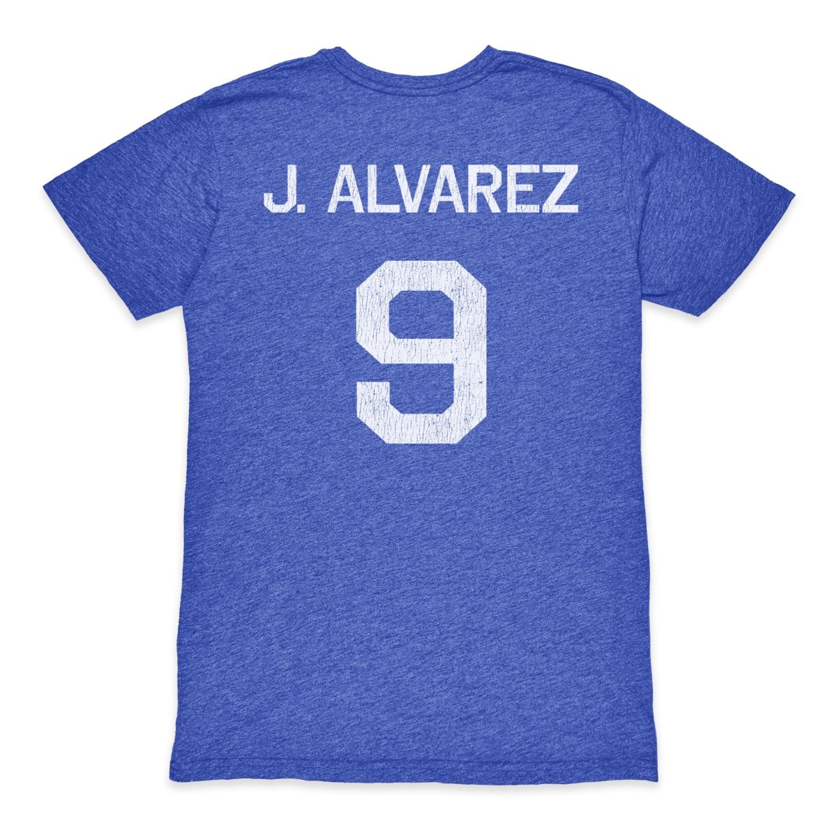 julián Álvarez argentina national team 1863fc retro name  number tri-blend t-shirt – blue Collection | Australia Football Jerseys And World Cup Kits