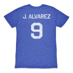 julián Álvarez argentina national team 1863fc retro name  number tri-blend t-shirt – blue Collection | Australia Football Jerseys And World Cup Kits