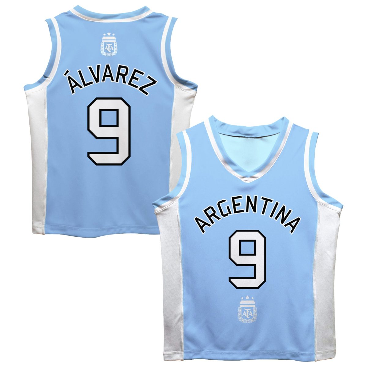 julián Álvarez argentina national team vive la fete mesh basketball jersey – light blue Collection | Australia Football Jerseys And World Cup Kits