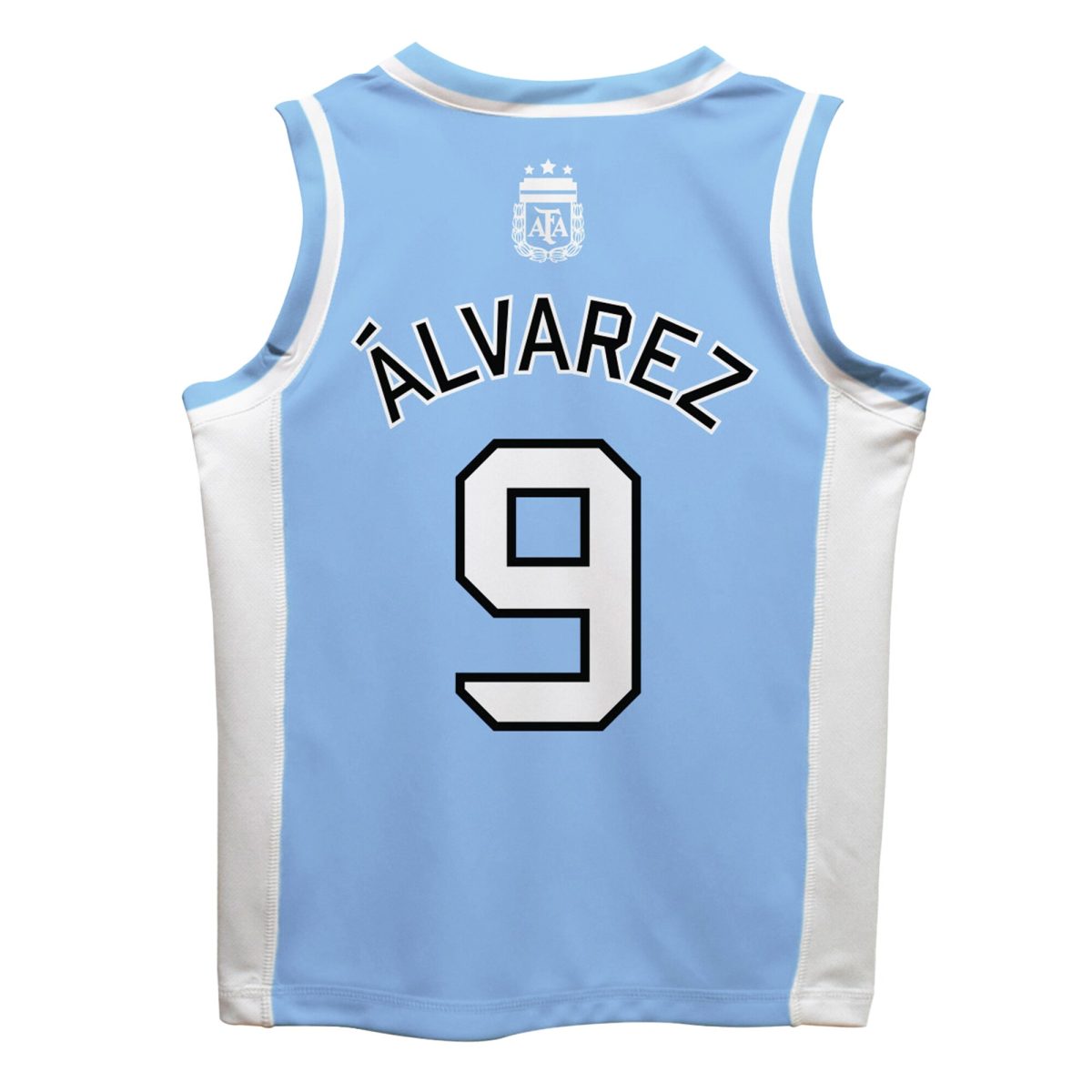 julián Álvarez argentina national team vive la fete mesh basketball jersey – light blue Collection | Australia Football Jerseys And World Cup Kits