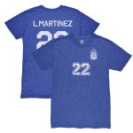 lautaro martinez argentina national team 1863fc retro player tri-blend t-shirt – blue Collection | Australia Football Jerseys And World Cup Kits