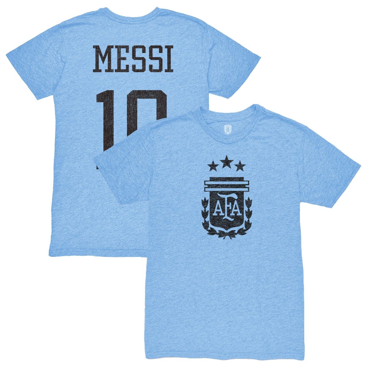 lionel messi argentina national team 1863fc player retro tri-blend t-shirt – light blue Collection | Australia Football Jerseys And World Cup Kits