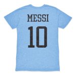 lionel messi argentina national team 1863fc player retro tri-blend t-shirt – light blue Collection | Australia Football Jerseys And World Cup Kits