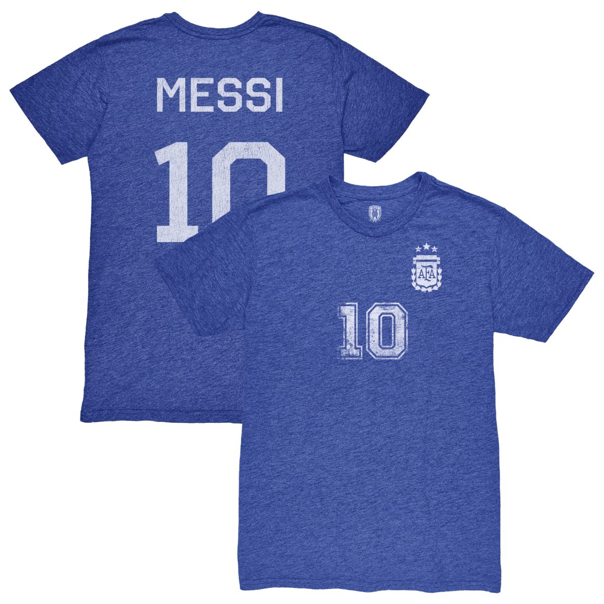 lionel messi argentina national team 1863fc retro name  number tri-blend t-shirt – blue Collection | Australia Football Jerseys And World Cup Kits
