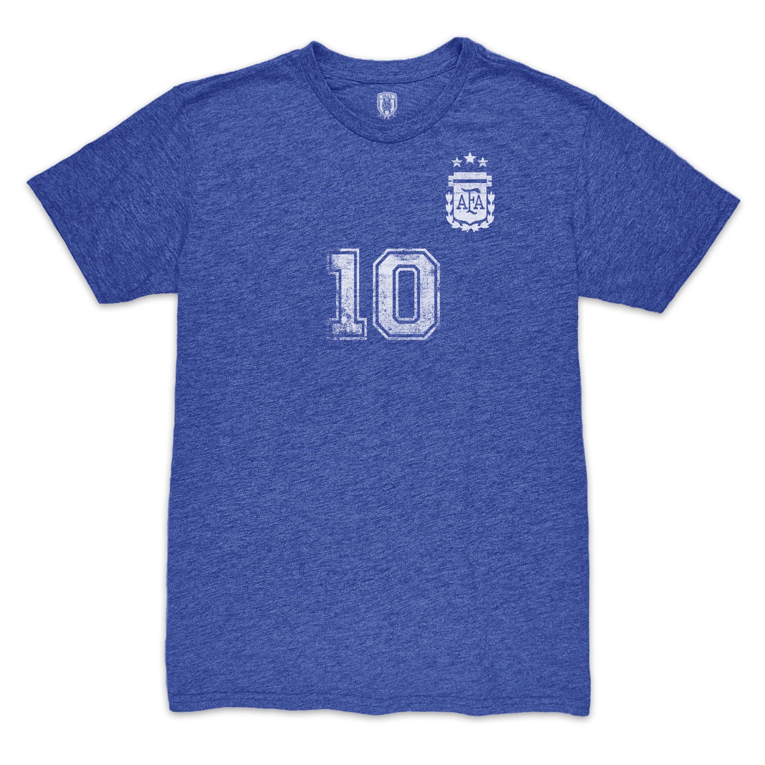 lionel messi argentina national team 1863fc retro name  number tri-blend t-shirt – blue Collection | Australia Football Jerseys And World Cup Kits