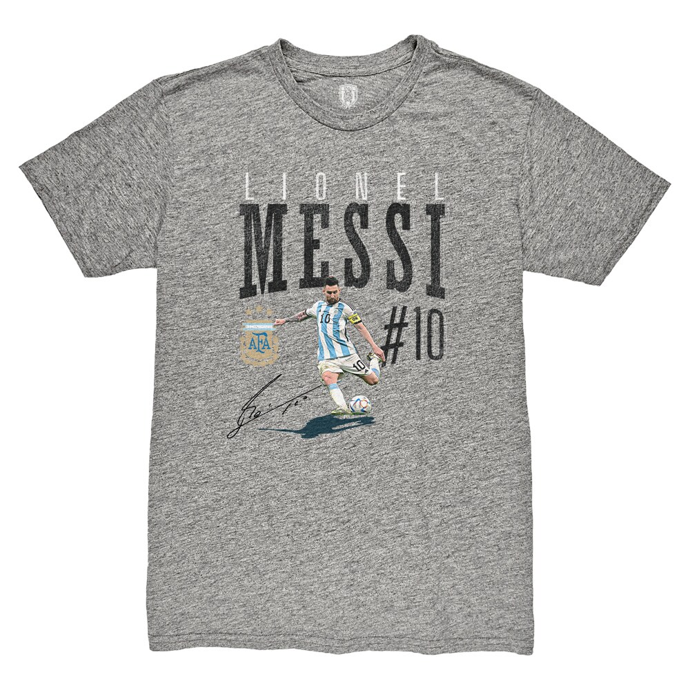 lionel messi argentina national team 1863fc snapshot tri-blend t-shirt – heather gray Collection | Australia Football Jerseys And World Cup Kits