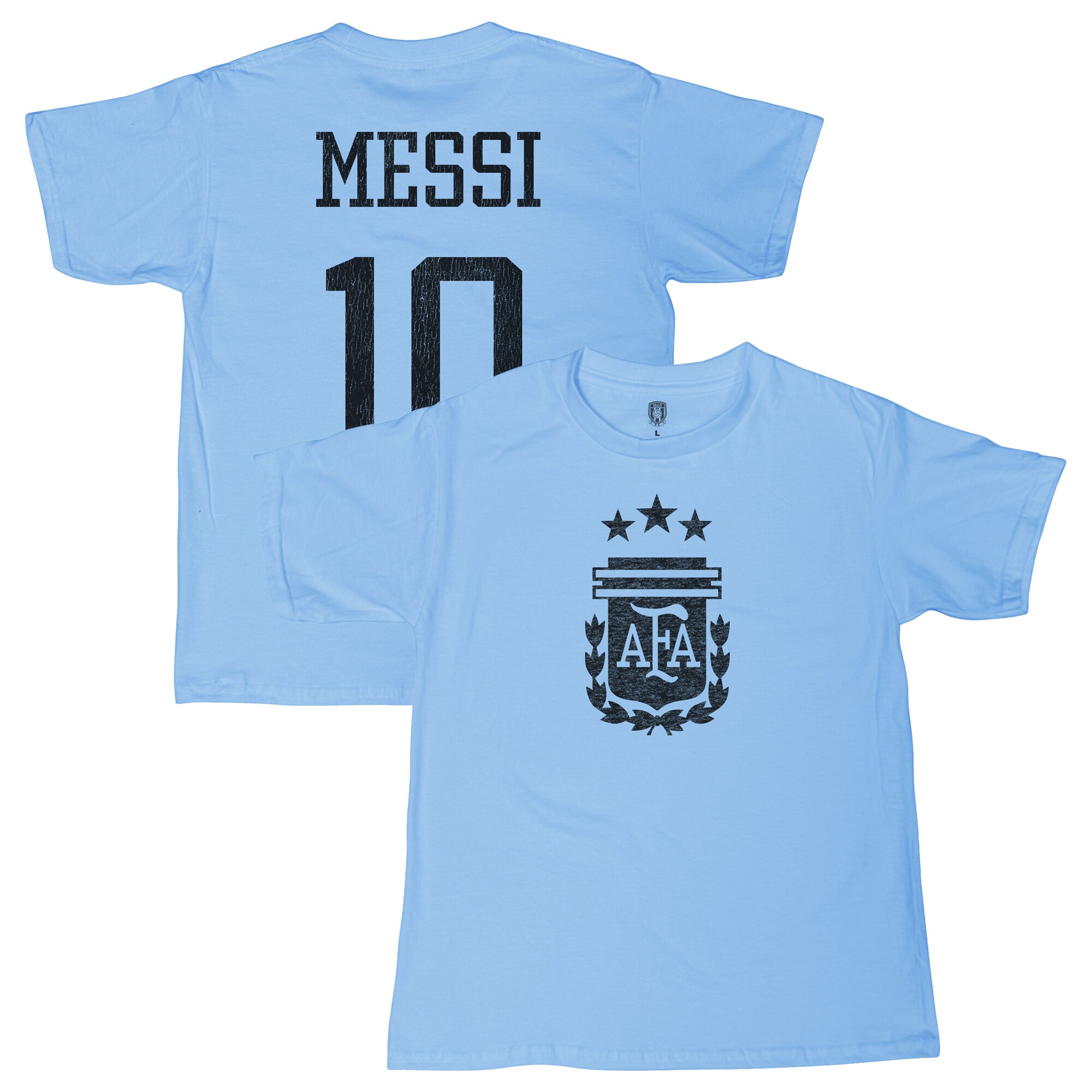 lionel messi argentina national team 1863fc youth name  number t-shirt – light blue Collection | Australia Football Jerseys And World Cup Kits