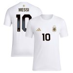 lionel messi argentina national team adidas name  number t-shirt – white Collection | Australia Football Jerseys And World Cup Kits
