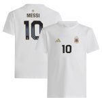 lionel messi argentina national team adidas youth name  number t-shirt – white Collection | Australia Football Jerseys And World Cup Kits