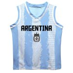 lionel messi argentina national team vive la fete toddler painted stripes basketball jersey – light blue Collection | Australia Football Jerseys And World Cup Kits
