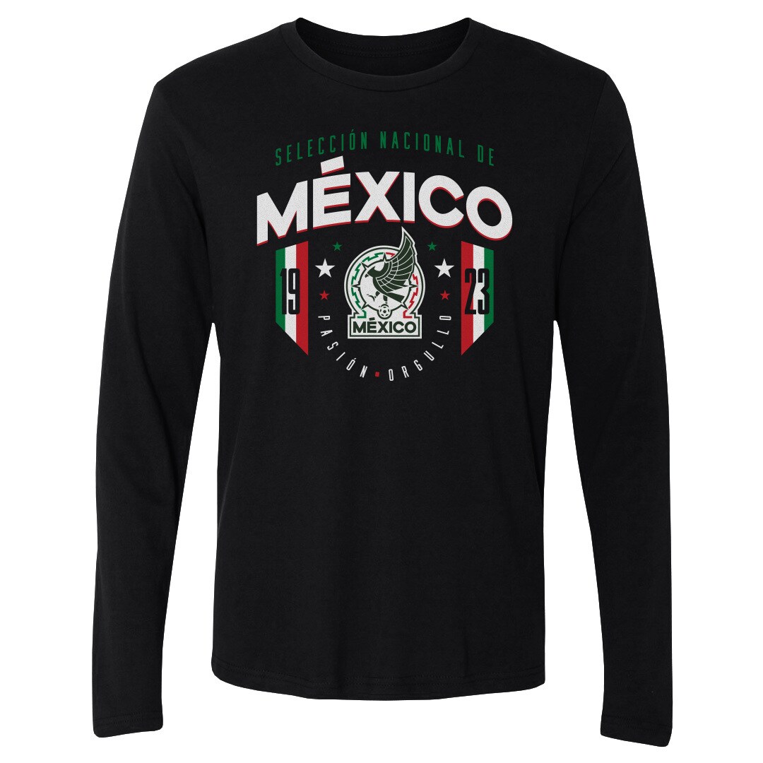 mexico national team 500 level 1923 long sleeve t-shirt – black Collection | Australia Football Jerseys And World Cup Kits