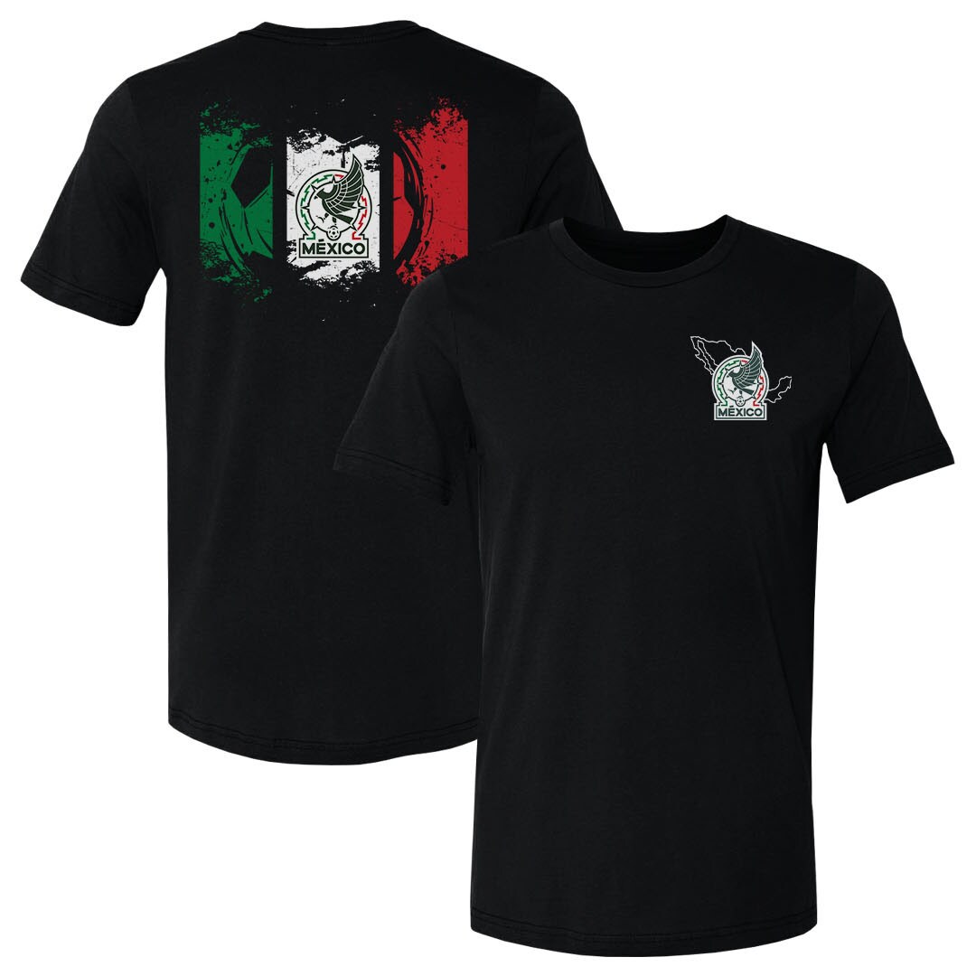 mexico national team 500 level grunge flag fb t-shirt – black Collection | Australia Football Jerseys And World Cup Kits