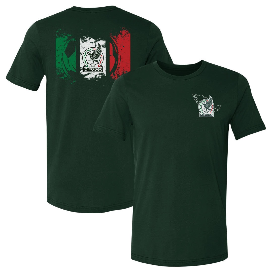 mexico national team 500 level grunge flag fb t-shirt – forest green Collection | Australia Football Jerseys And World Cup Kits