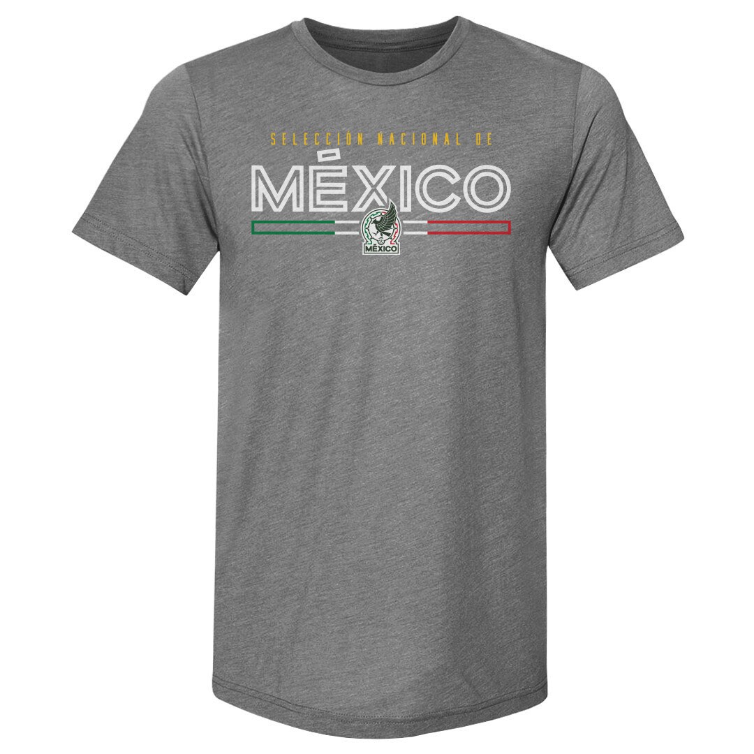 mexico national team 500 level inline premium tri-blend t-shirt – gray Collection | Australia Football Jerseys And World Cup Kits