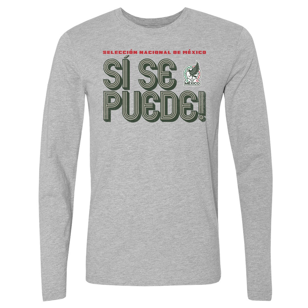 mexico national team 500 level si se puede inline bold long sleeve t-shirt – heather gray Collection | Australia Football Jerseys And World Cup Kits