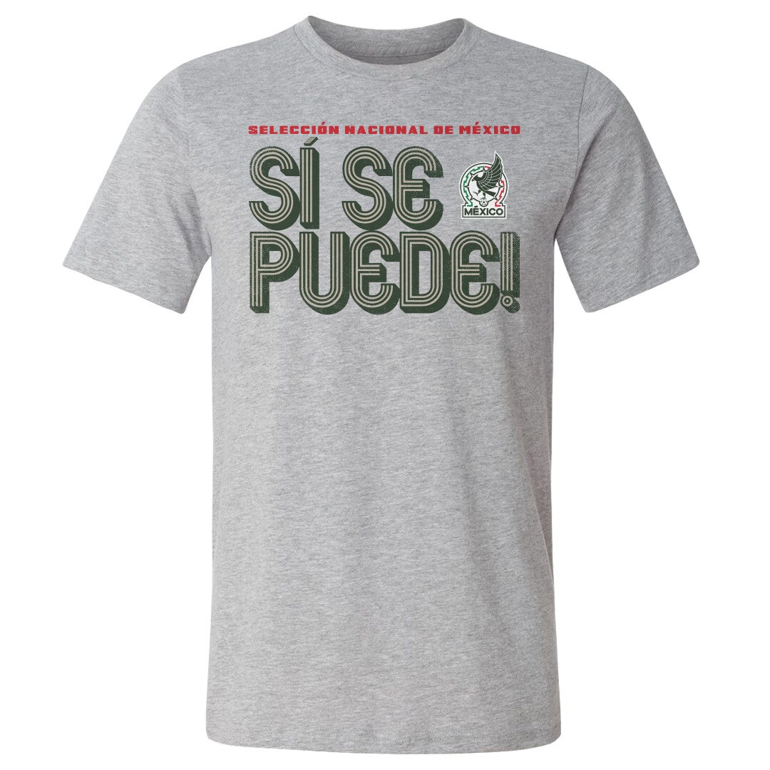 mexico national team 500 level si se puede inline bold t-shirt – heather gray Collection | Australia Football Jerseys And World Cup Kits