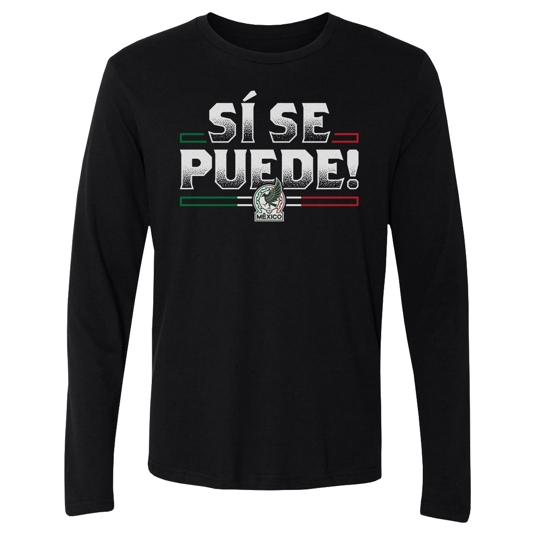 mexico national team 500 level si se puede long sleeve t-shirt – black Collection | Australia Football Jerseys And World Cup Kits