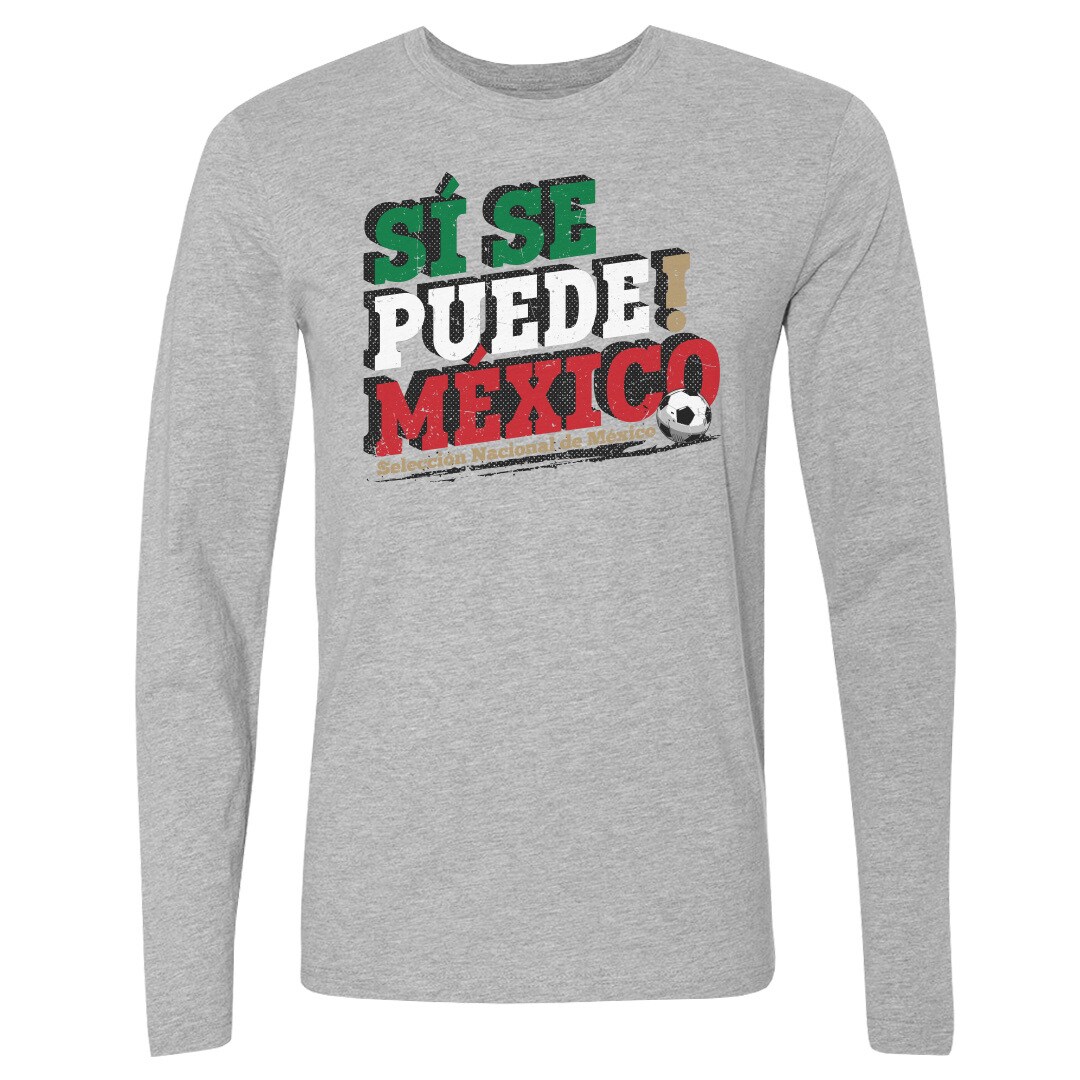 mexico national team 500 level si se puede long sleeve t-shirt – heather gray Collection | Australia Football Jerseys And World Cup Kits