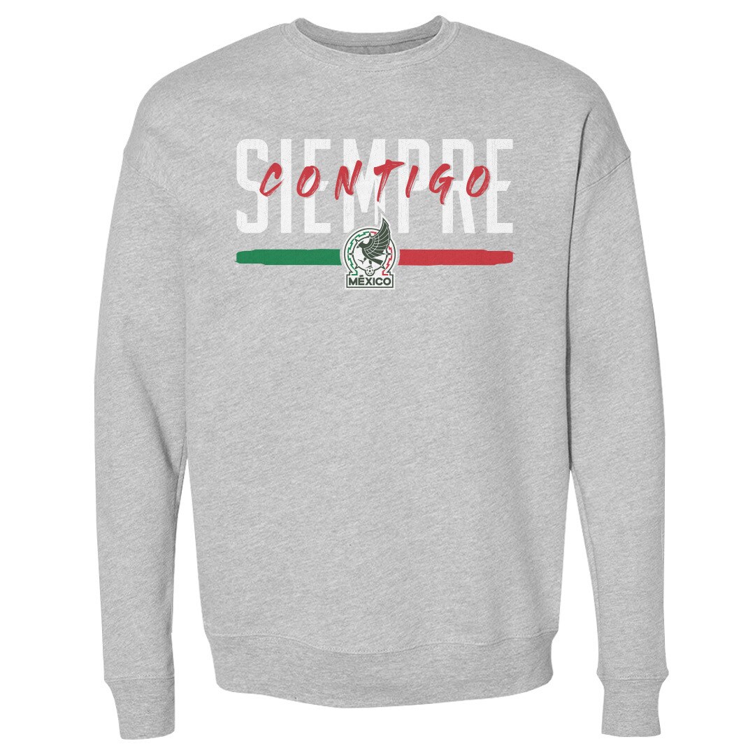 mexico national team 500 level siempre contigo crewneck sweatshirt – heather gray Collection | Australia Football Jerseys And World Cup Kits