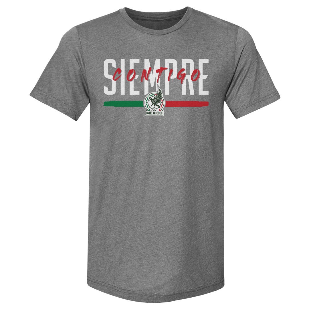mexico national team 500 level siempre contigo premium tri-blend t-shirt – gray Collection | Australia Football Jerseys And World Cup Kits