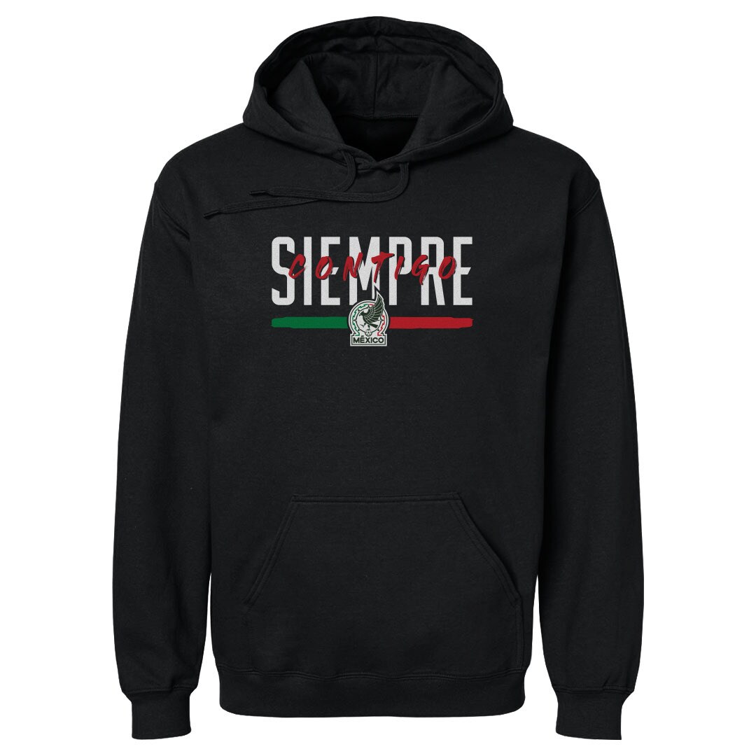mexico national team 500 level siempre contigo pullover hoodie – black Collection | Australia Football Jerseys And World Cup Kits