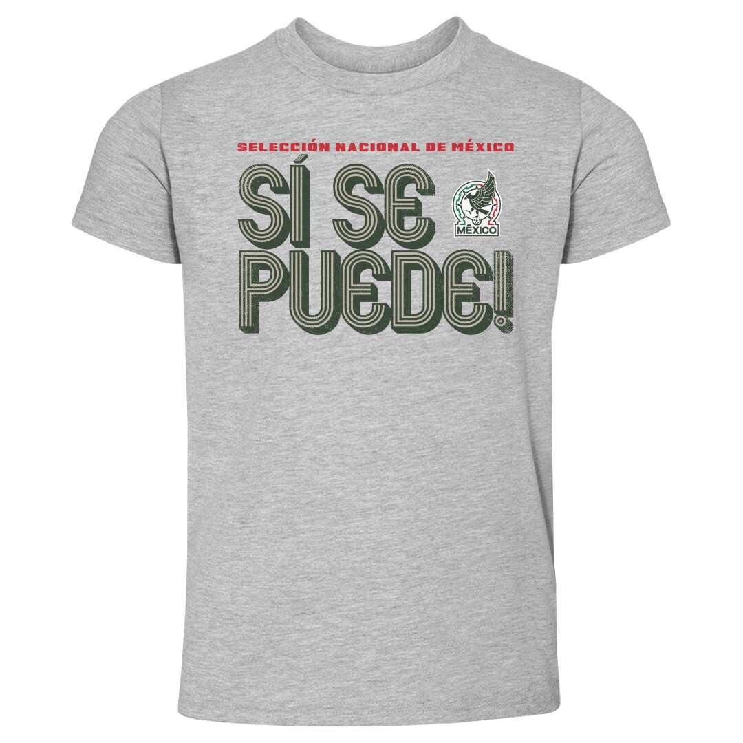 mexico national team 500 level toddler si se puede inline bold t-shirt – heather gray Collection | Australia Football Jerseys And World Cup Kits