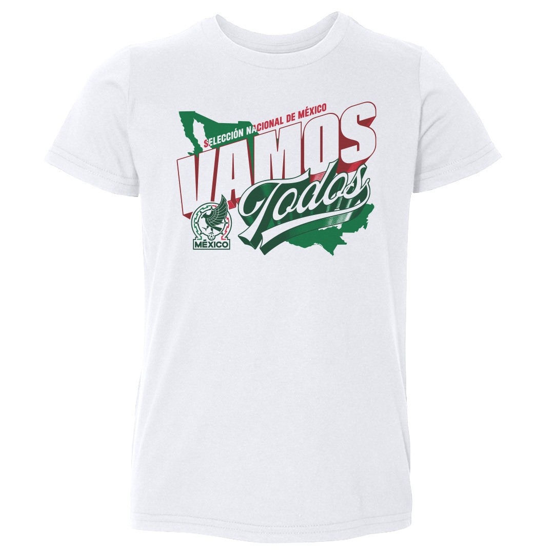 mexico national team 500 level toddler vamos todos country t-shirt – white Collection | Australia Football Jerseys And World Cup Kits