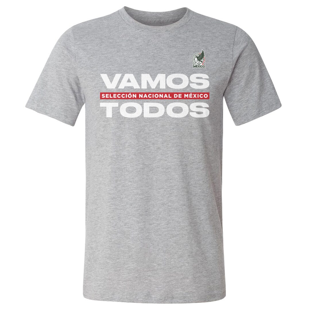 mexico national team 500 level vamos todos cotton t-shirt – heather gray Collection | Australia Football Jerseys And World Cup Kits