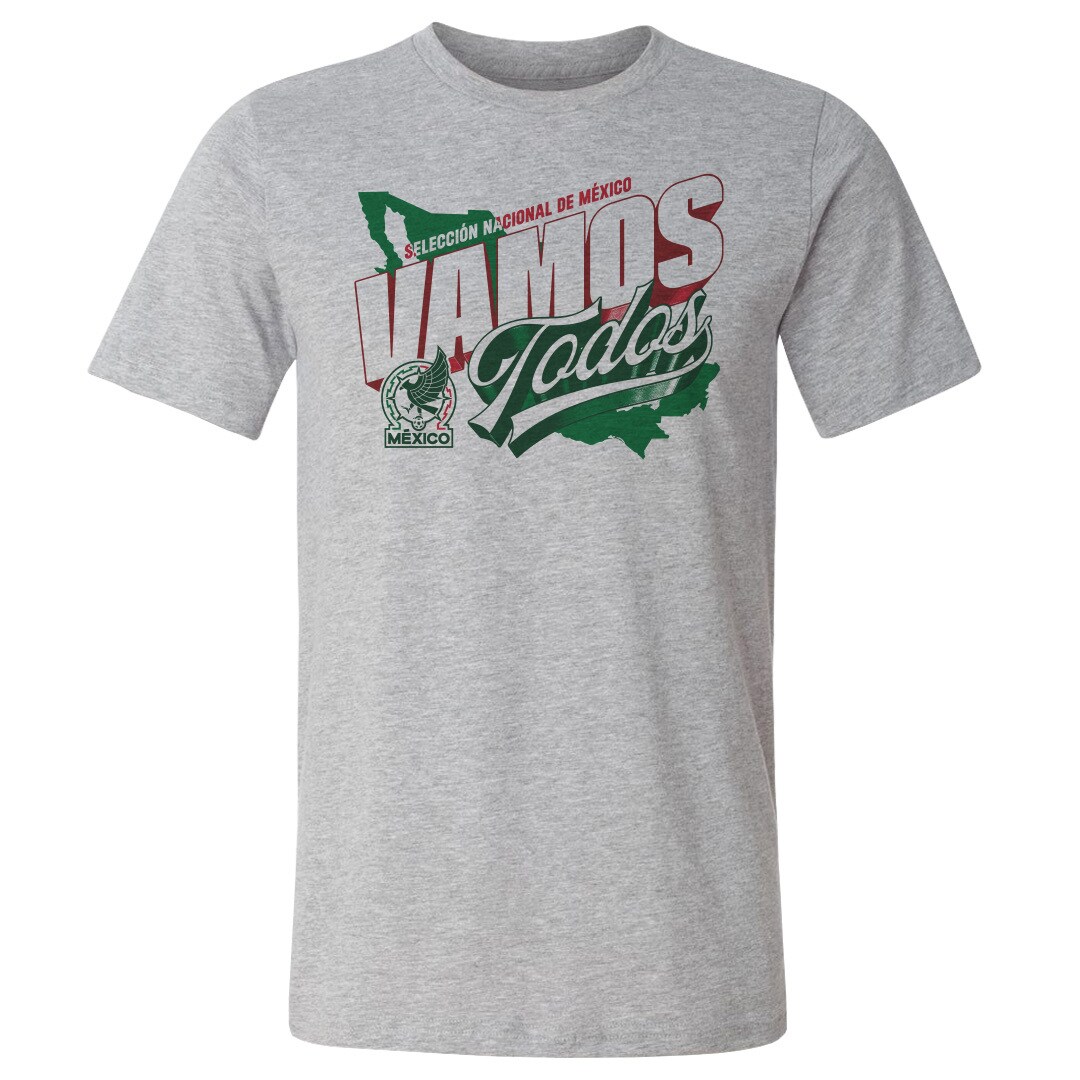 mexico national team 500 level vamos todos country cotton t-shirt – heather gray Collection | Australia Football Jerseys And World Cup Kits