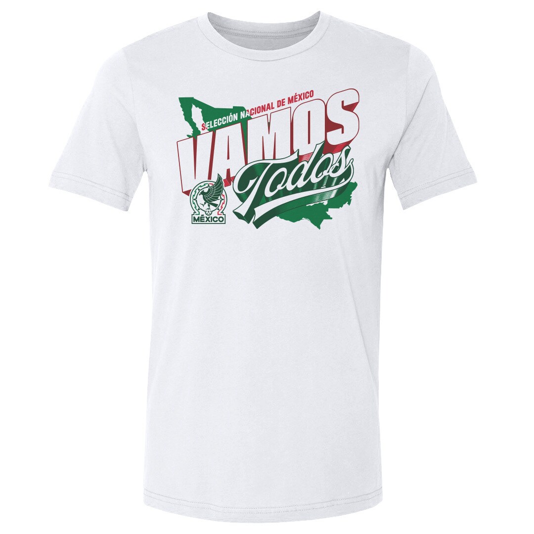 mexico national team 500 level vamos todos country cotton t-shirt – white Collection | Australia Football Jerseys And World Cup Kits