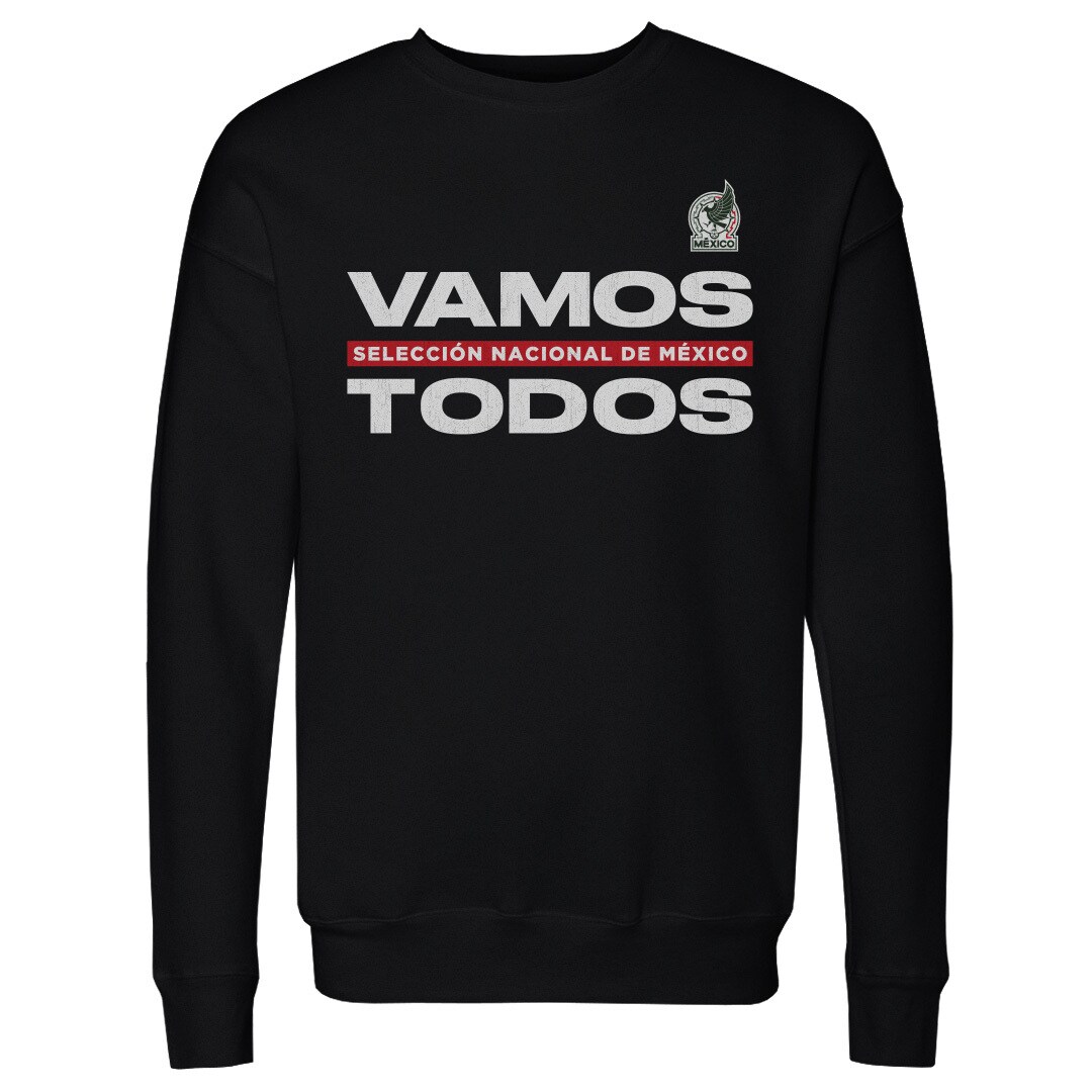 mexico national team 500 level vamos todos crewneck sweatshirt – black Collection | Australia Football Jerseys And World Cup Kits