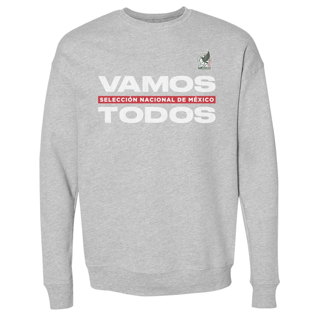 mexico national team 500 level vamos todos crewneck sweatshirt – heather gray Collection | Australia Football Jerseys And World Cup Kits