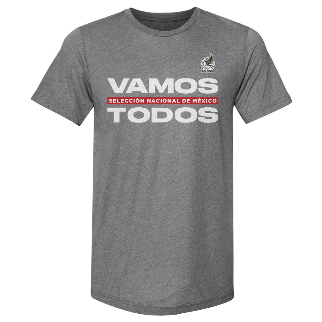 mexico national team 500 level vamos todos premium tri-blend t-shirt – gray Collection | Australia Football Jerseys And World Cup Kits