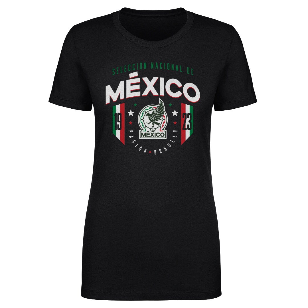mexico national team 500 level womens 1923 t-shirt – black Collection | Australia Football Jerseys And World Cup Kits