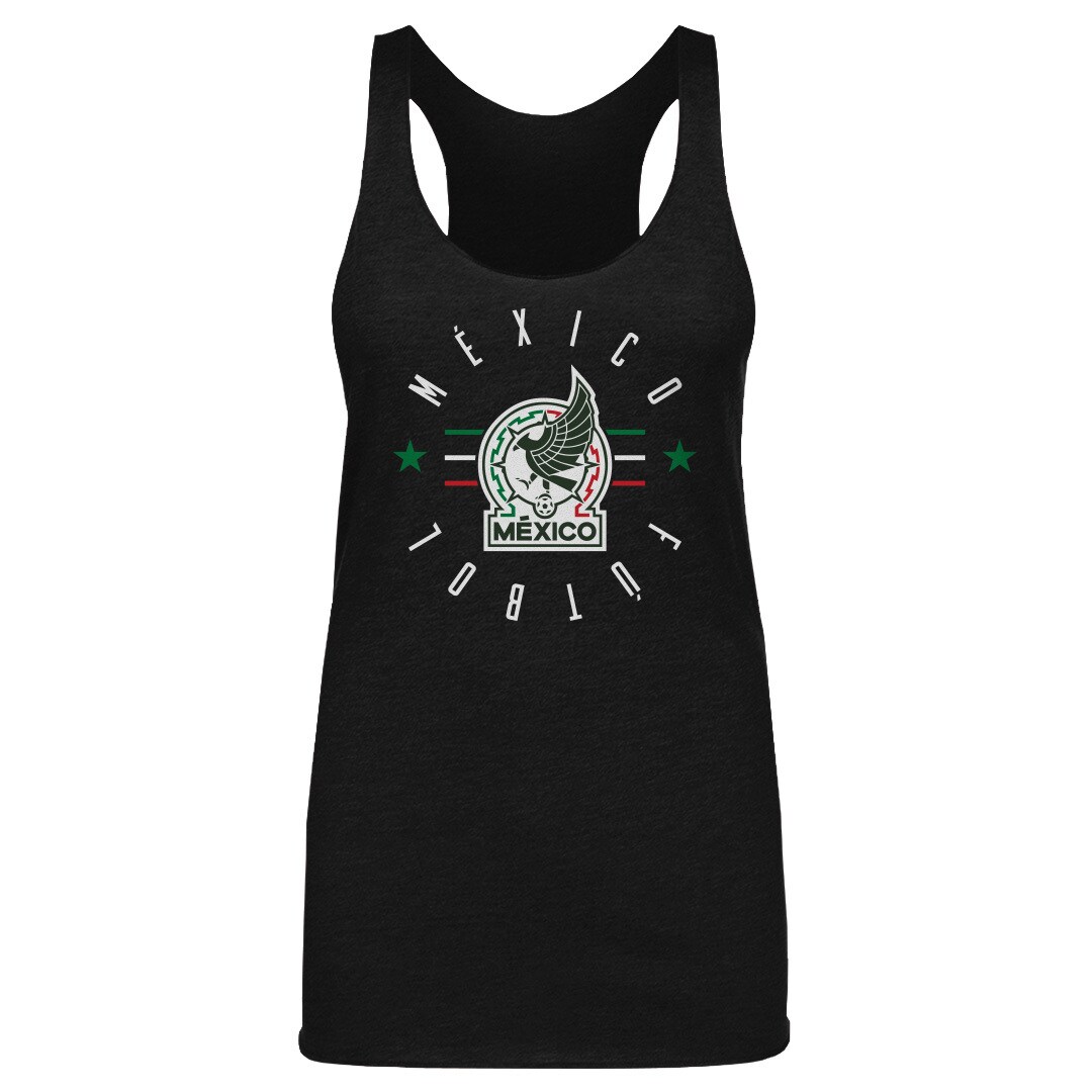 mexico national team 500 level womens futbol tri-blend racerback tank top – black Collection | Australia Football Jerseys And World Cup Kits