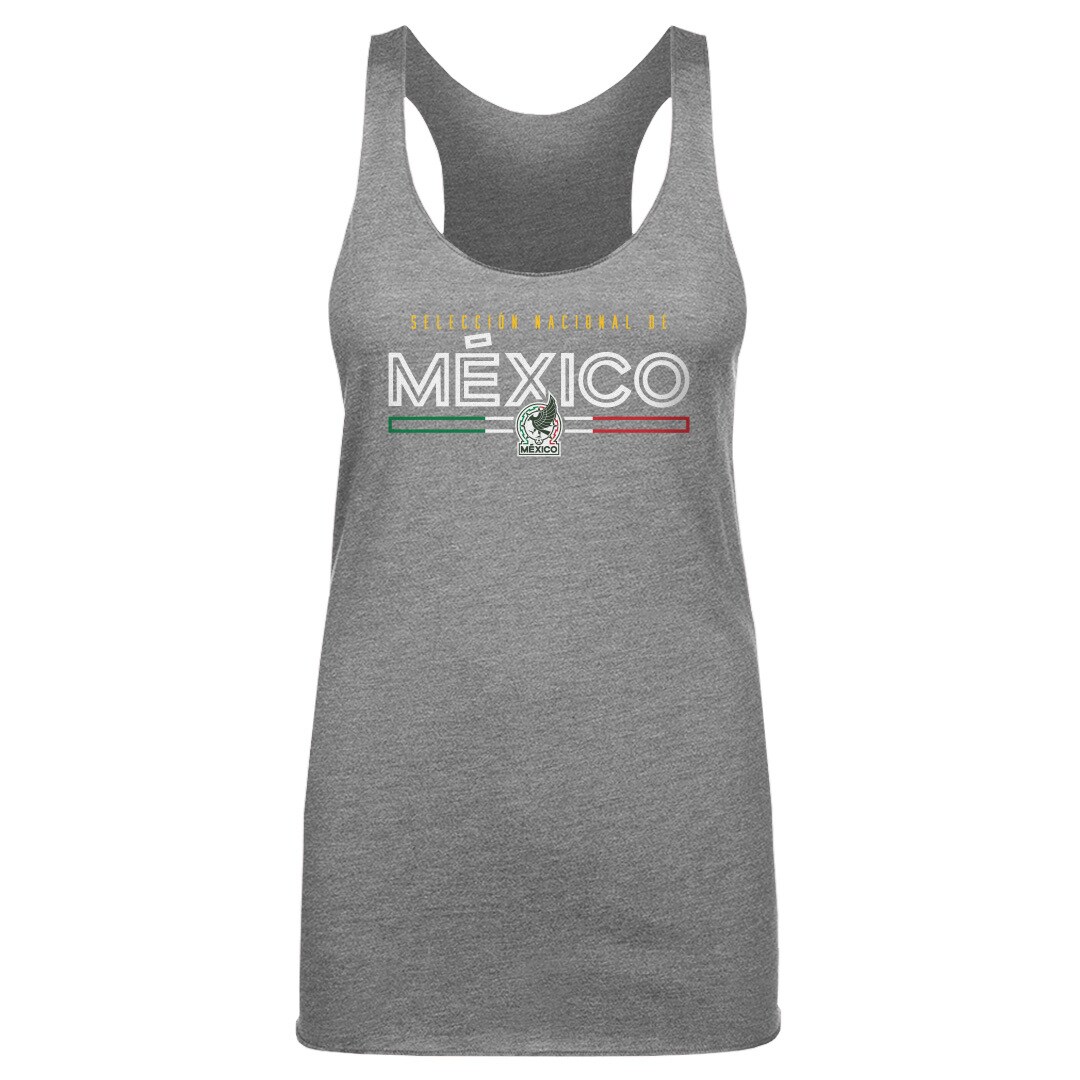 mexico national team 500 level womens inline tri-blend racerback tank top – gray Collection | Australia Football Jerseys And World Cup Kits