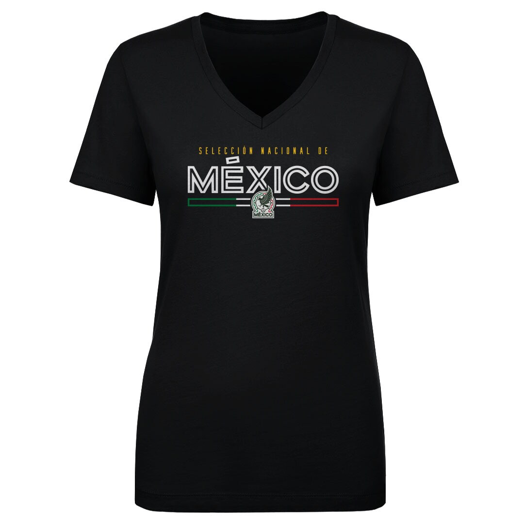 mexico national team 500 level womens inline v-neck t-shirt – black Collection | Australia Football Jerseys And World Cup Kits